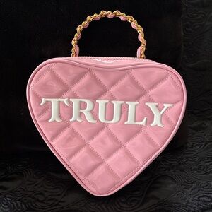TRULY Pink Quilted Heart Mini Bag